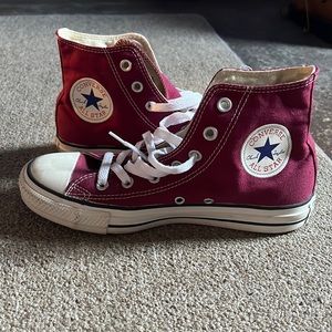 Maroon High Top Converse